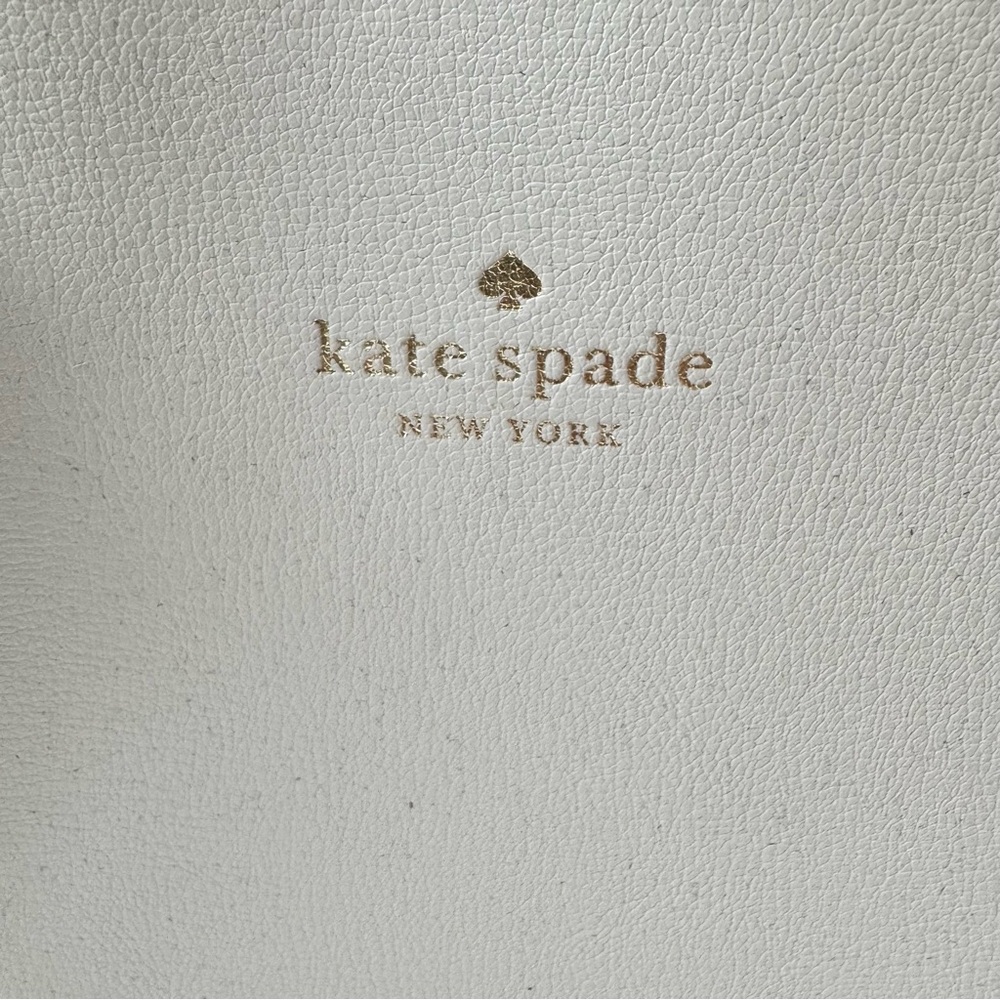 NWT Kate Spade Harper Satchel Bag in Moonlight Gray Leather Navy Interior. - Picture 3 of 16